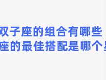 双子座的组合有哪些 双子座的最佳搭配是哪个星座